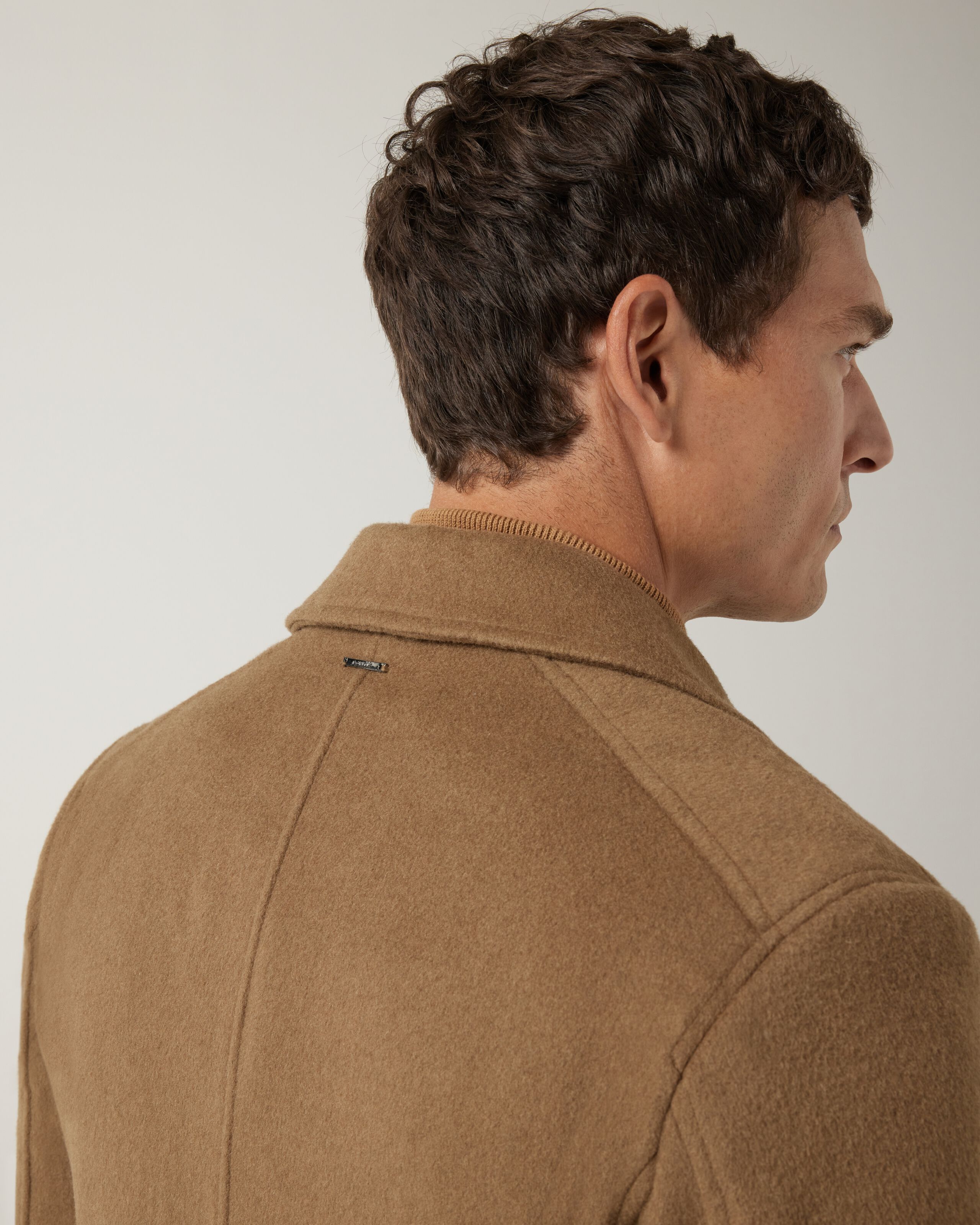 Relaxed fit double breasted peacoat